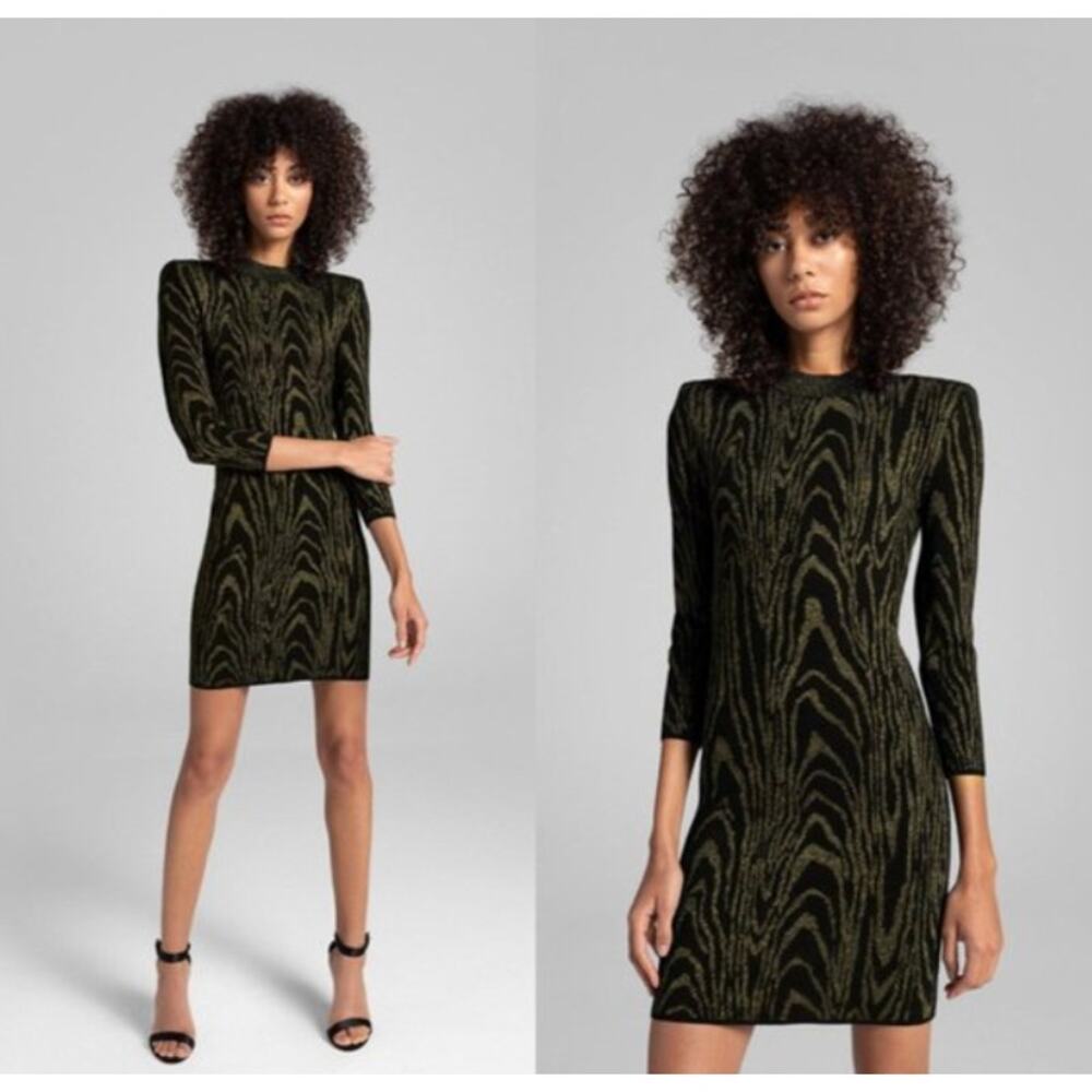 A.L.C. Ziggy Dress Black‎ and Gold Size Large